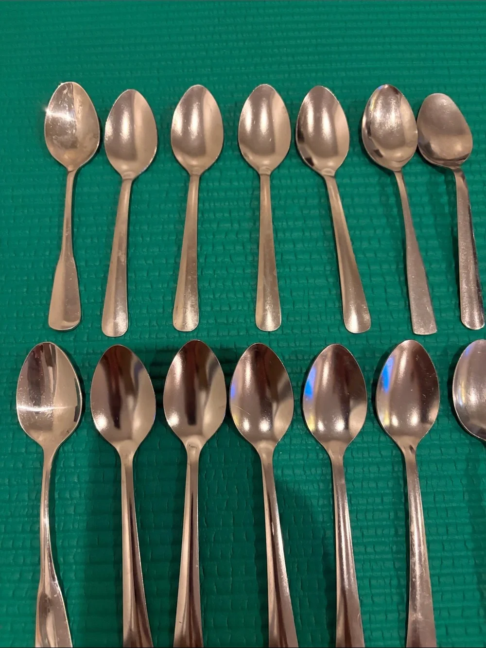 Stainless Steel Teaspoons - Set of 20 - Silver